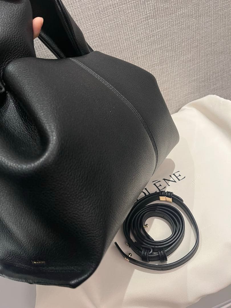 POLENE 黒 ショルダーバッグ Cyme 大 ラージサイズ