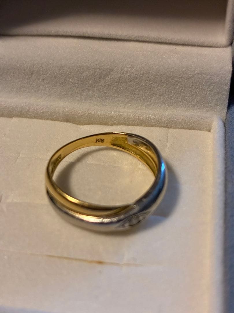 K18 プラチナ ダイヤモンドリング 7号