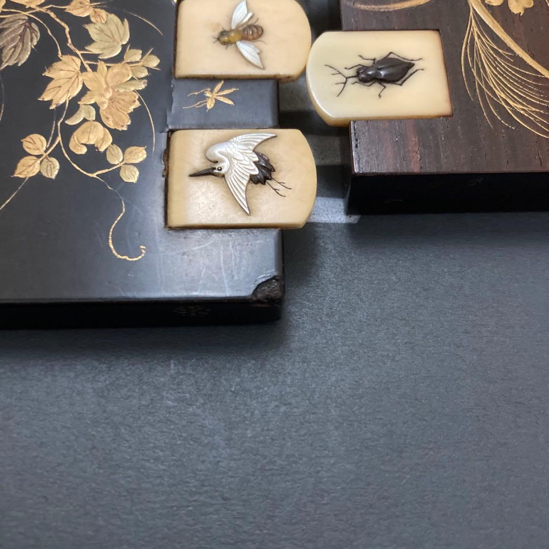 【傷汚れあり】 芝山象嵌 螺鈿工芸品2点 お値下げ交渉あり