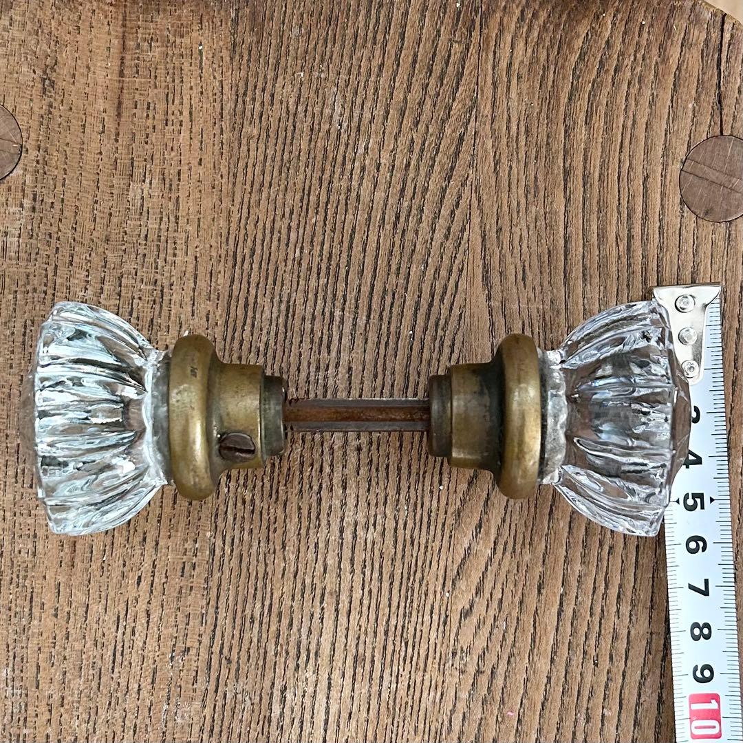 アンティーク◇ガラス製ドアノブ◇硝子ドアハンドル取手 - メルカリ