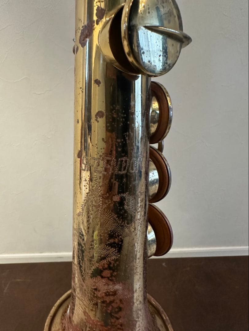 SPLENDOR 型番不明 ソプラノ サックス 管楽器 ジャンク