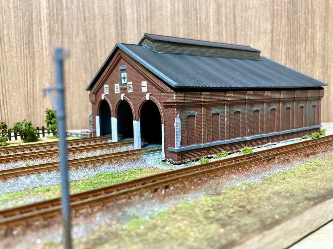 Nゲージ 鉄道模型ジオラマ 昭和のレンガ機関庫