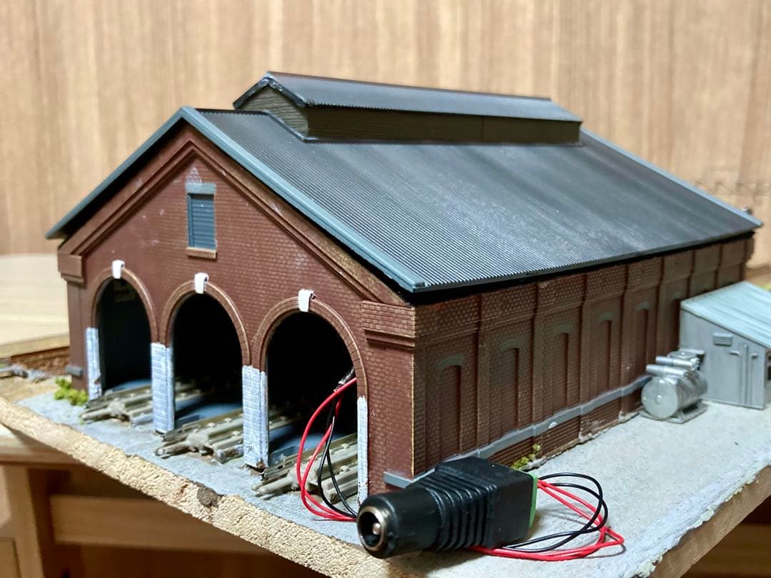 Nゲージ 鉄道模型ジオラマ 昭和のレンガ機関庫