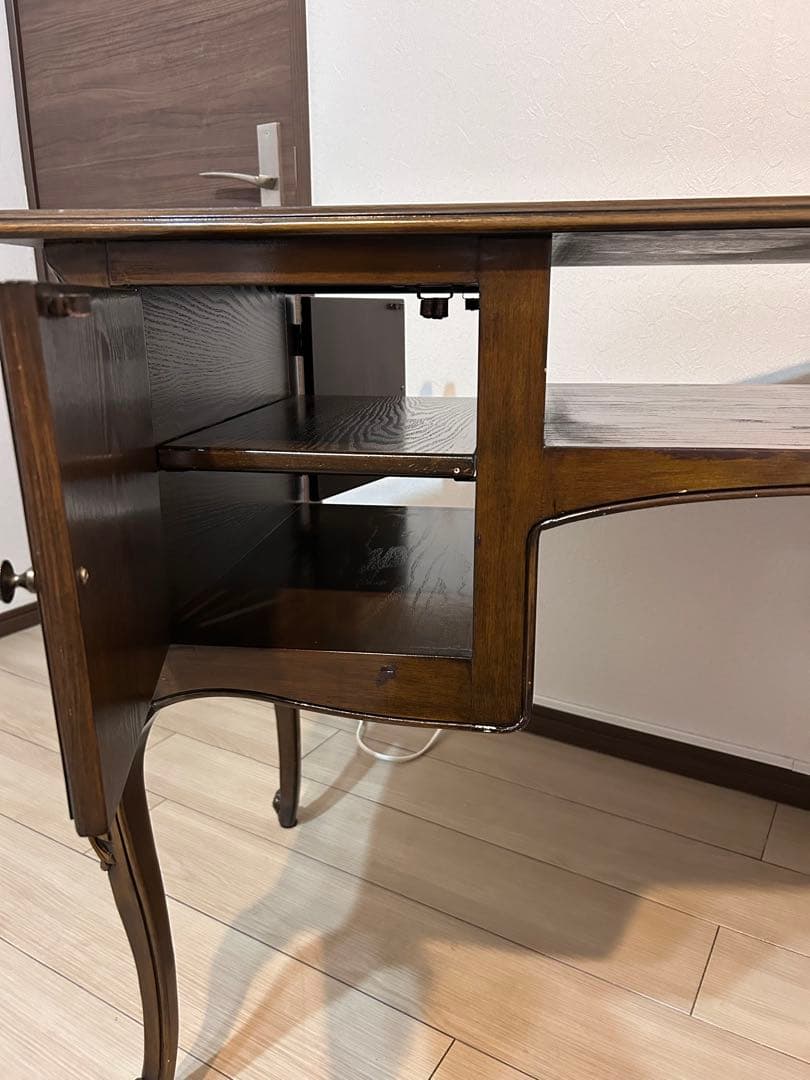 アンティーク ネイルデスク パソコンデスク 学習机 猫脚 ロココ調