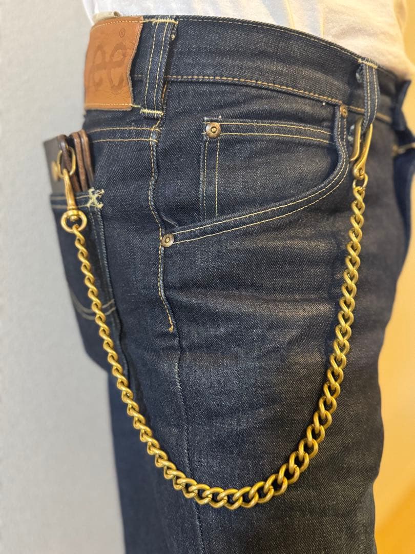 トラッカーウォレットロング【クロムエクセル】3層 シニュー糸ナチュラル使用