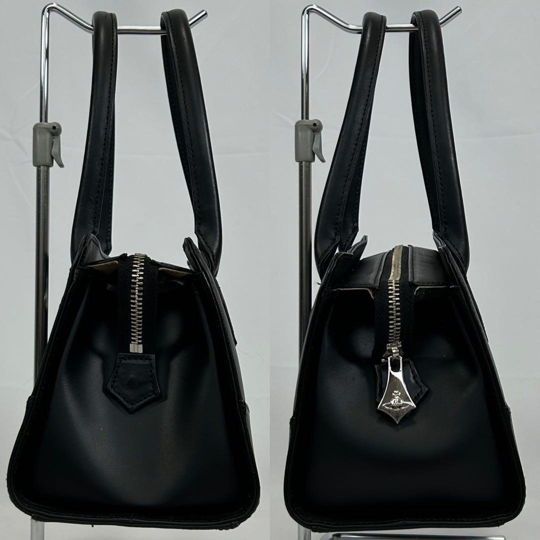 【極美品/日本製】ヴィヴィアンウエストウッド ヤスミン ハンドバッグ オーブ 黒