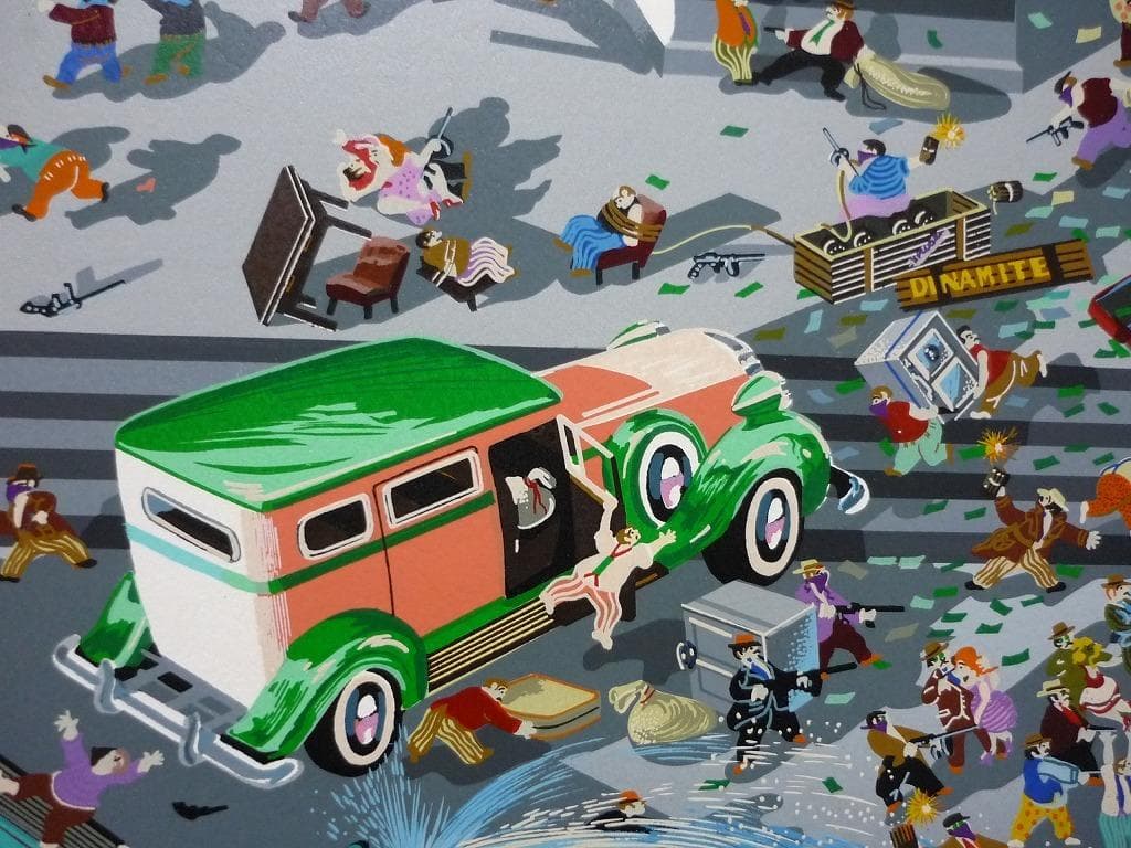 ☆版画☆ヒロ・ヤマガタ シルクスクリーン 泥棒2☆S44