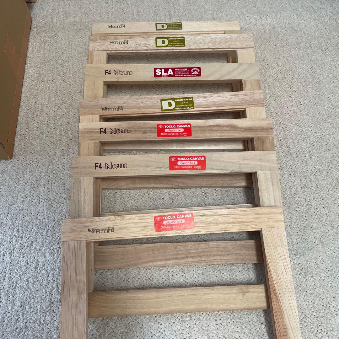 木枠フレームとキャンバスセット　29点セット　油絵　只今F6キャンバス一枚付き！