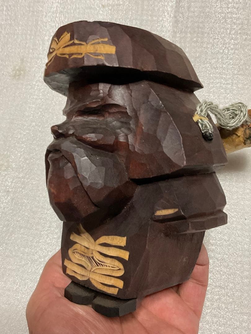 中年コロポックル・エカシ壁掛け人形。【1978年／阿寒湖のユーカラ堂で