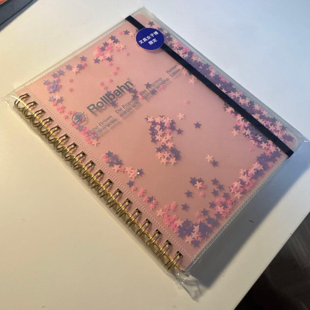 Rollbahn(ロルバーン) ポケット付メモグリッターピンクL 文具女子博