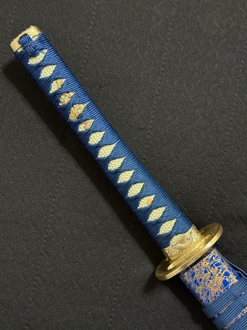 刀　かたな　剣　直江兼続　青金雲塗鞘　樋入　大刀　長尺　模造刀　美術刀　舞踊