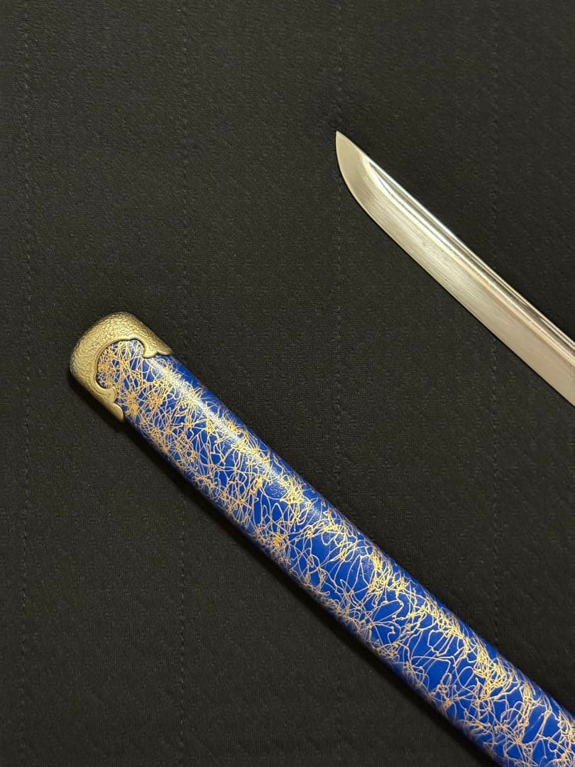 刀　かたな　剣　直江兼続　青金雲塗鞘　樋入　大刀　長尺　模造刀　美術刀　舞踊