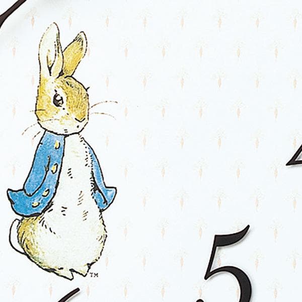 15)訳あり品 セイコークロック製　ピーターラビット 電波掛け時計 正時メロディ