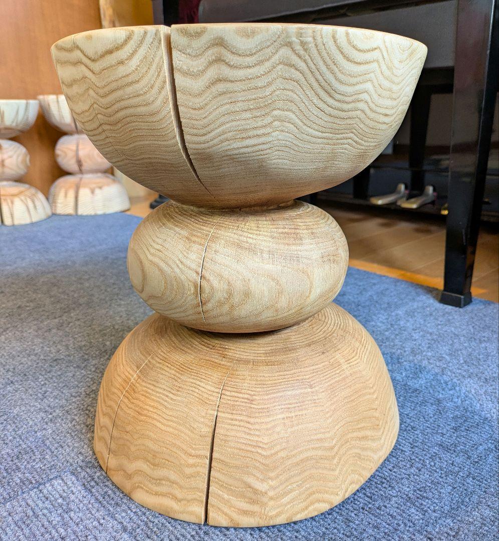 :)　栗　天然木　丸太　椅子　スツール　高さ約30.5㎝