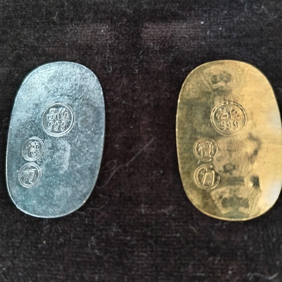 徳力本店 純金・純銀小判セット（ケース入）