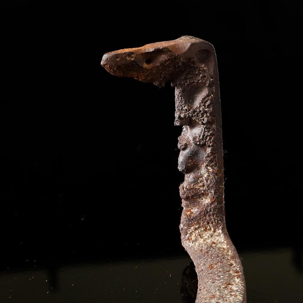 釜師 菊池 正直 作 和銑 わずく 虫喰笹瓜 五徳 茶道具 砂鉄 共箱茶道具