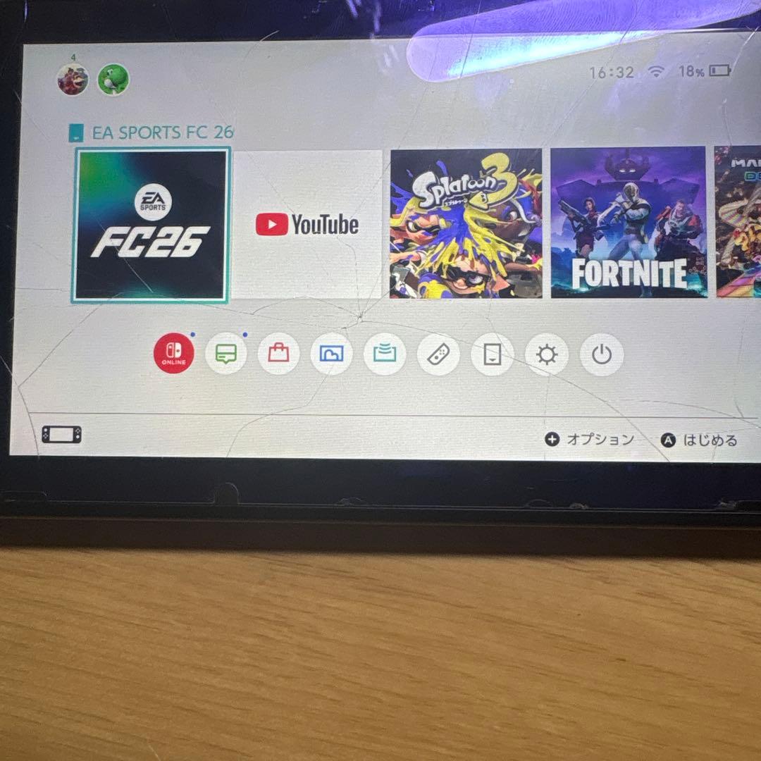 ジャンク品Nintendo Switch 本体 青/赤 充電器付き