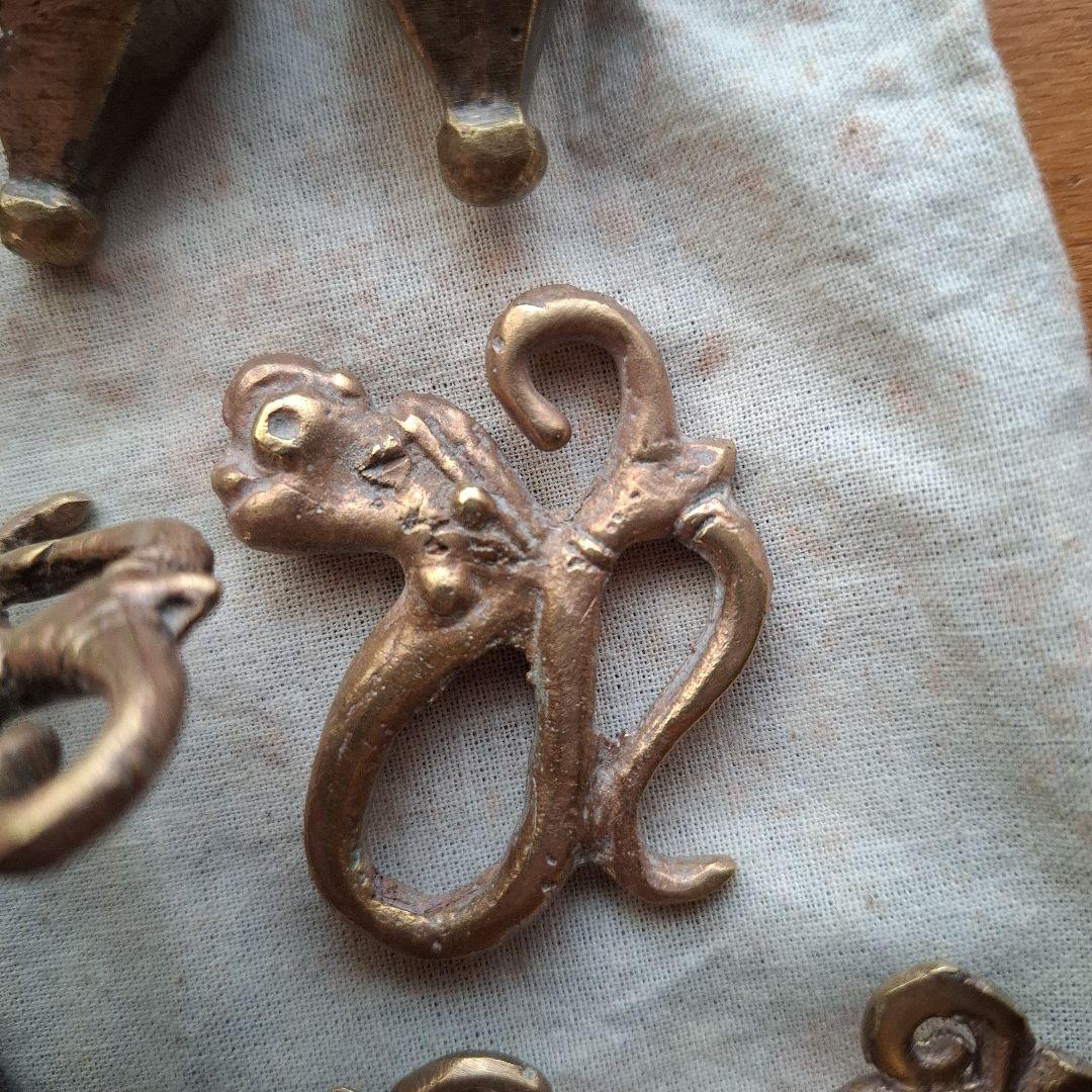 希少】Orang ulu イヤリング 真鍮 アンティーク 部族 まとめ売り