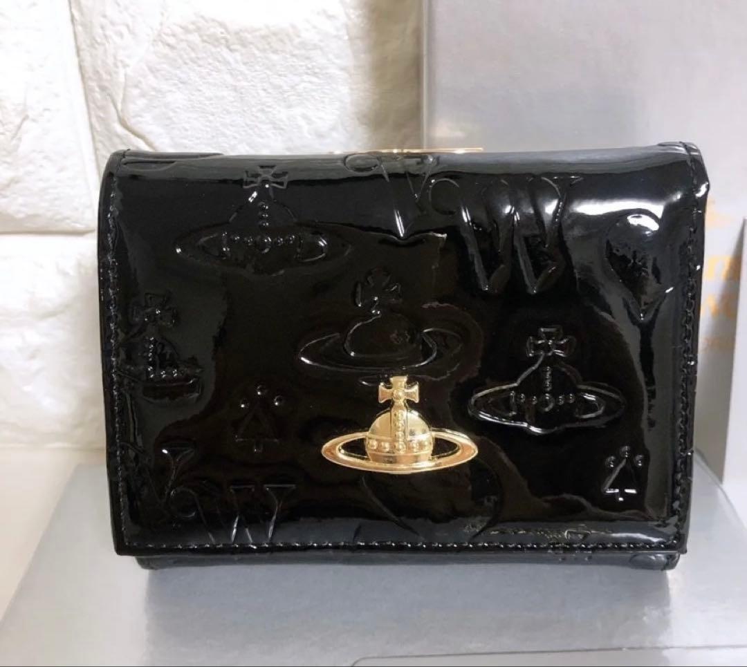 大人気 新品】Vivienne Westwood エナメル黒 三つ折財布 - メルカリ
