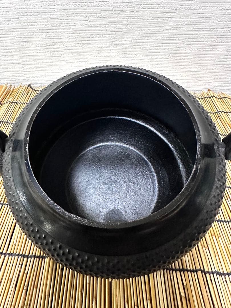 未使用品　成龍堂鋳造所 伝統工芸士 及川　齋（齋峰)造　万代屋アラレ　3升