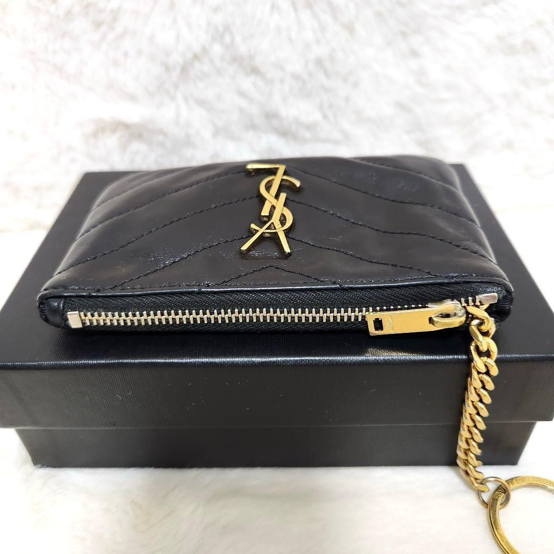 ✨美品✨サンローラン　ケース　小銭入れ　キーリング　カサンドラ　ブラック