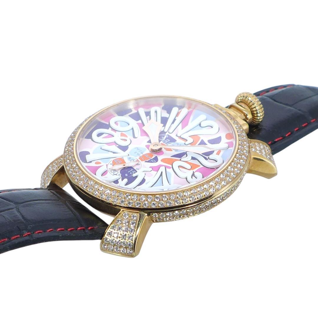 GaGa Milano　マヌアーレ48　ゴールド・カラー　手巻き　中古