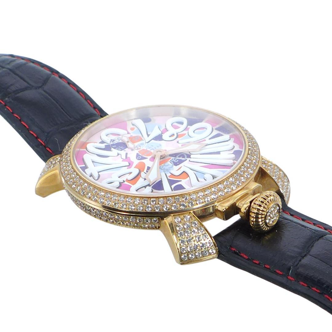 GaGa Milano　マヌアーレ48　ゴールド・カラー　手巻き　中古