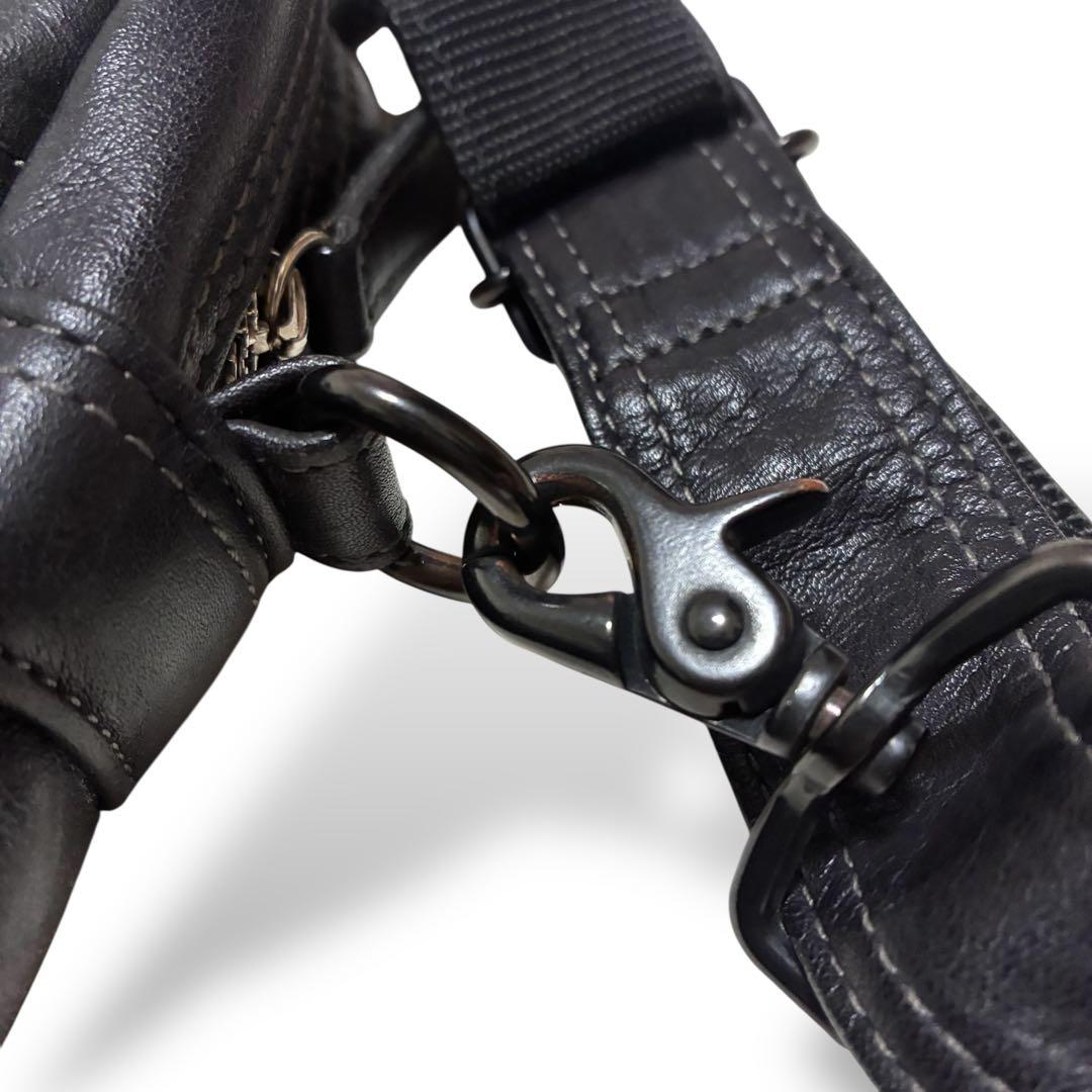 極美品　ポーター　タウゼン　2way ビジネスバッグ　ブラック　オールレザー　黒