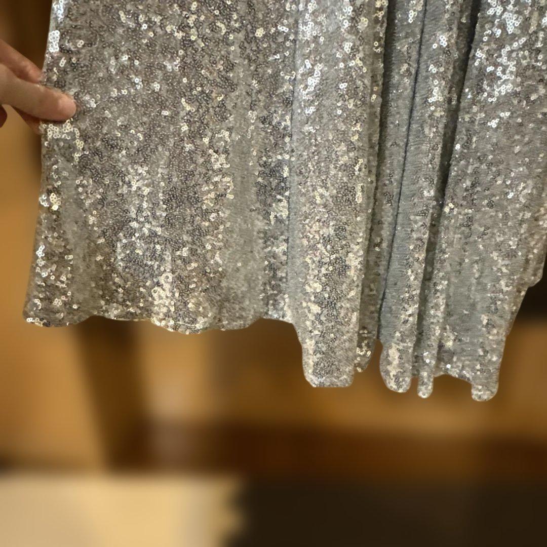 JEAN MACLEAN シルバーマーメイドドレス　スパンコール