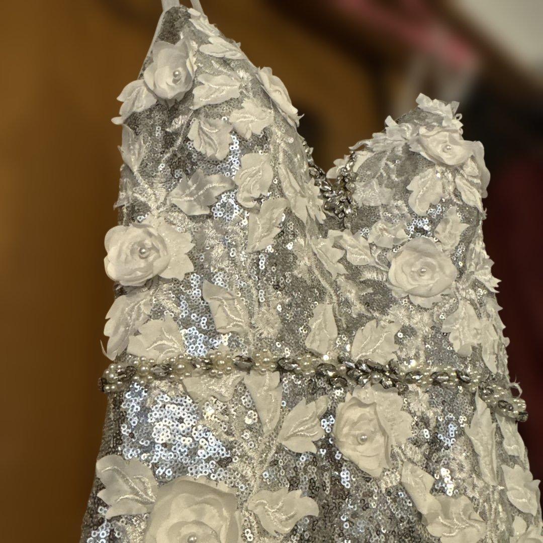 JEAN MACLEAN シルバーマーメイドドレス　スパンコール