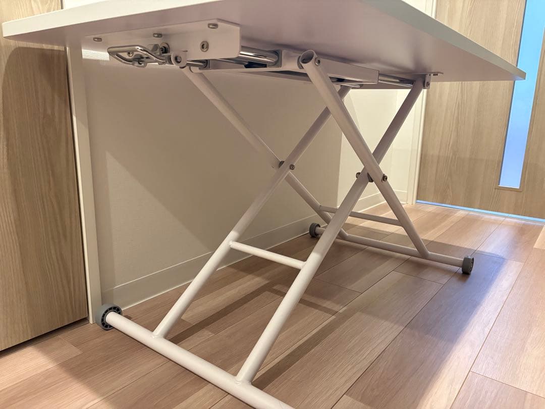 昇降式ダイニングテーブル 120x60cm