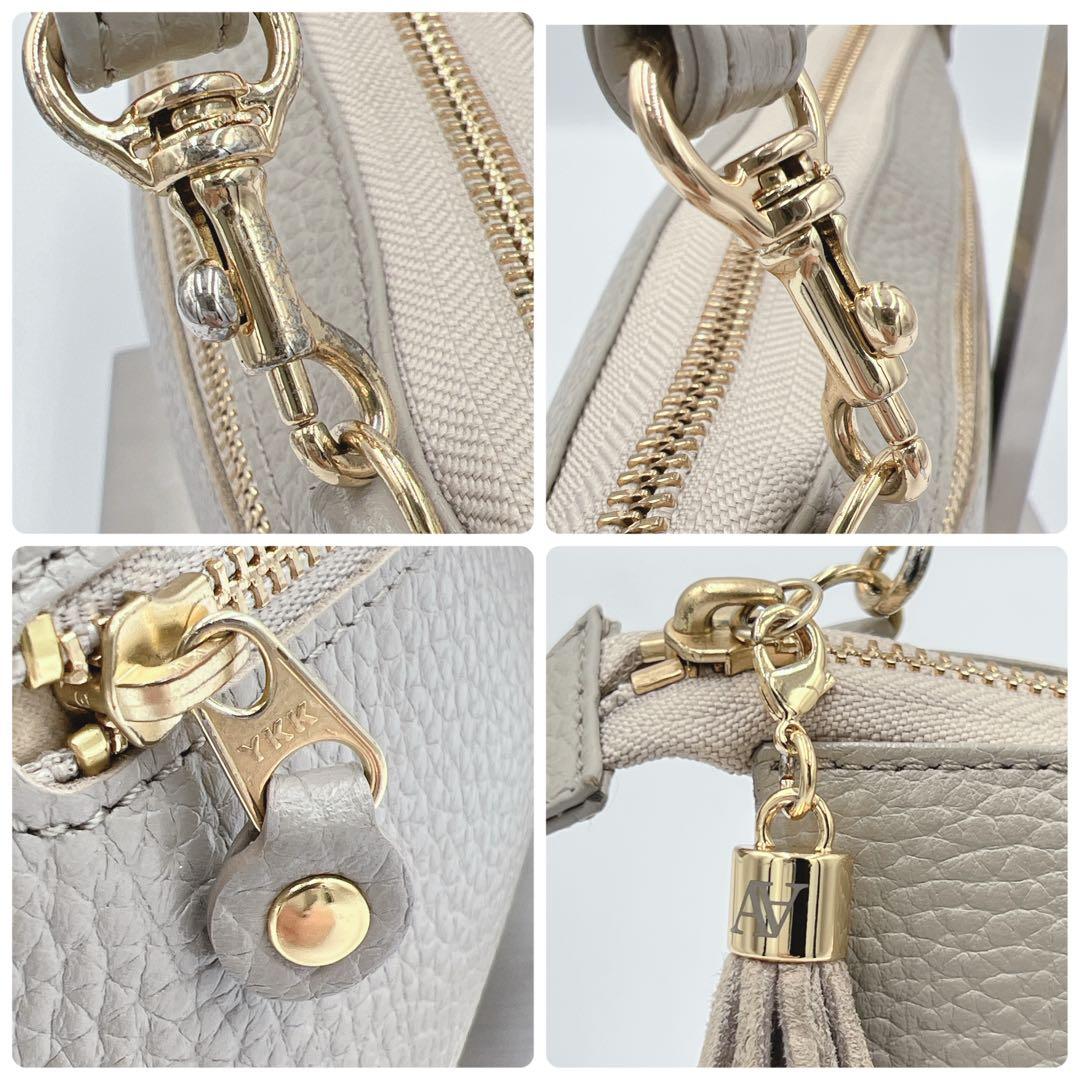 美品✨ATAO オフィスブーブー ショルダー ウォレット グレージュ