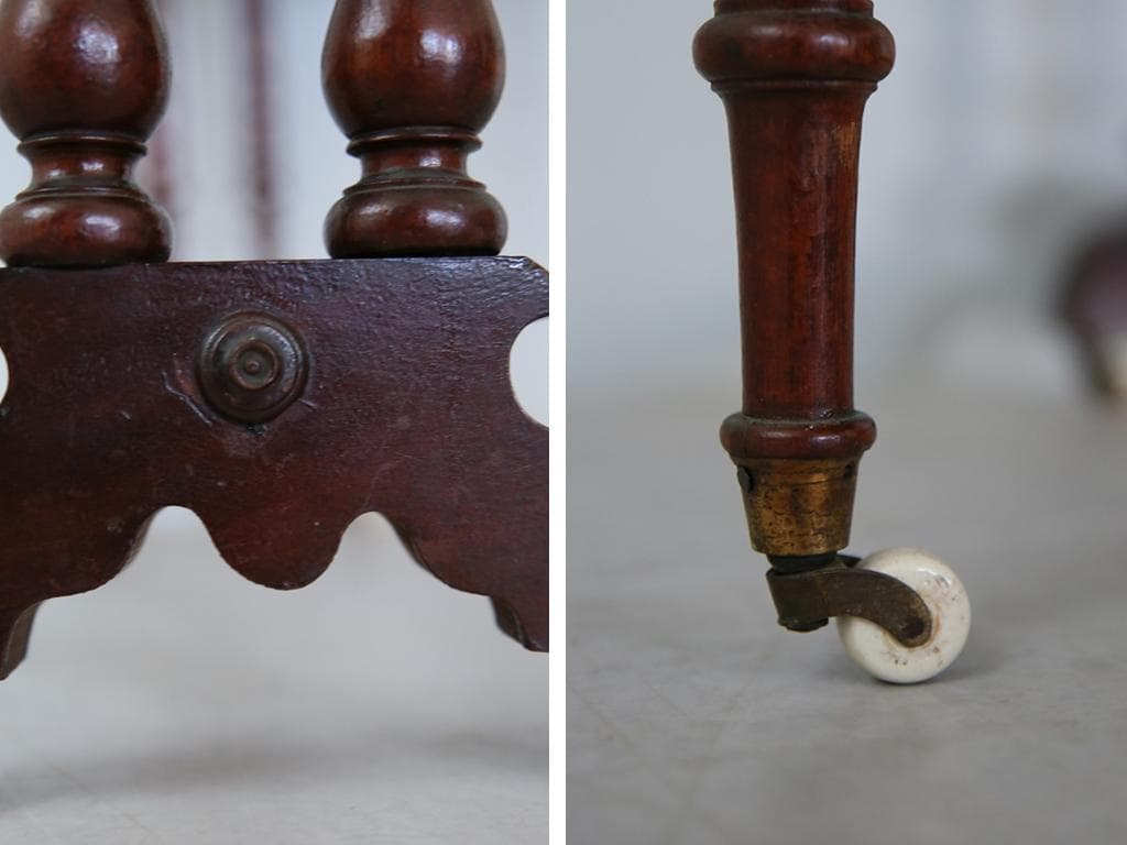 英国アンティーク木製ゲートレッグテーブル/ダイニング机/バタフライ