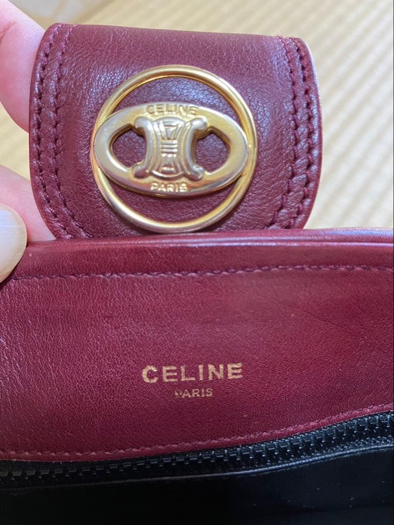 セリーヌ　マカダム柄ショルダーバッグ