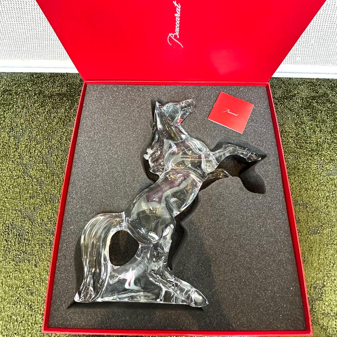 ほぼ新品】Baccarat バカラ マレンゴ 馬 クリスタル クリアH37cm