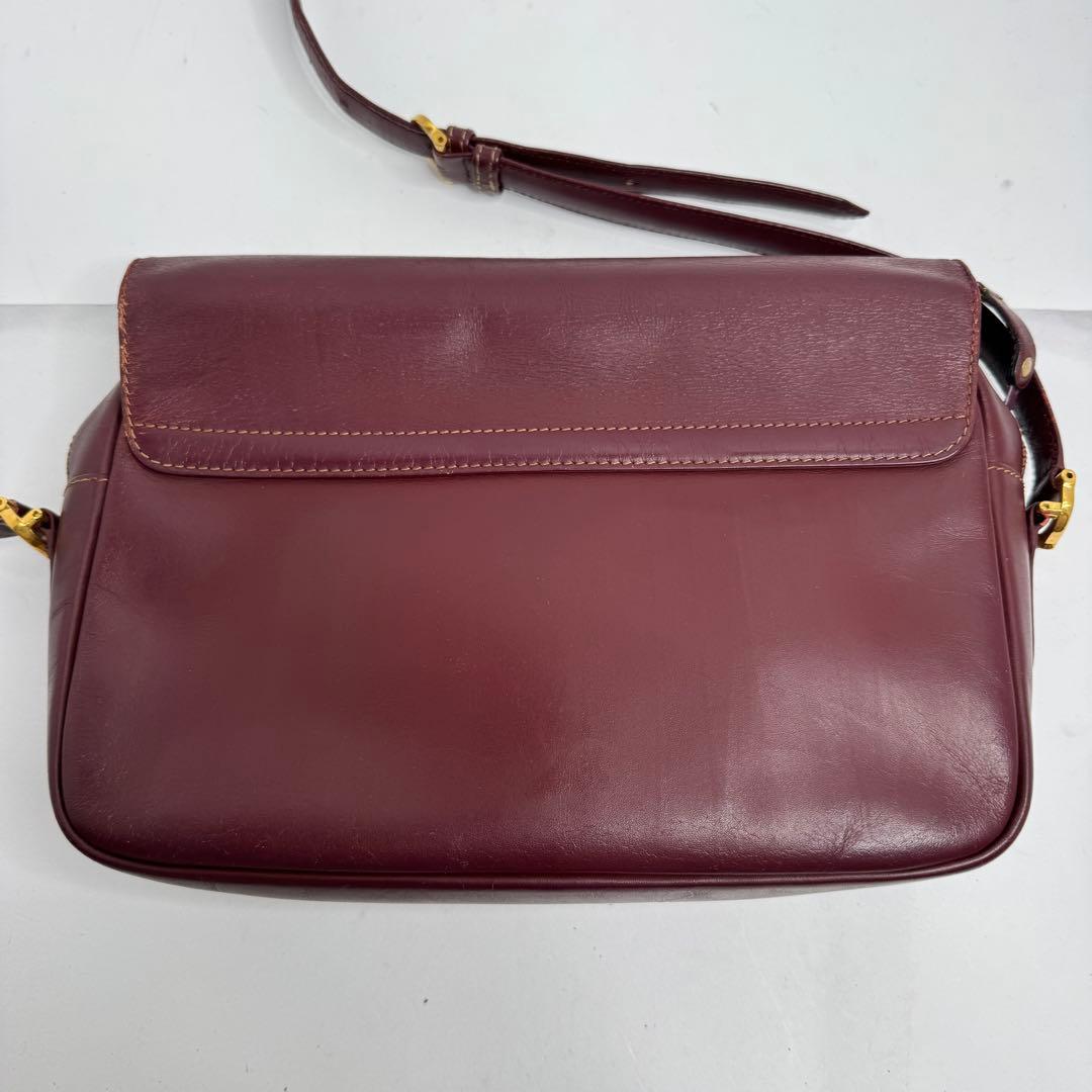 【良品】カルティエ マストライン ショルダーバッグ レザー ゴールド金具