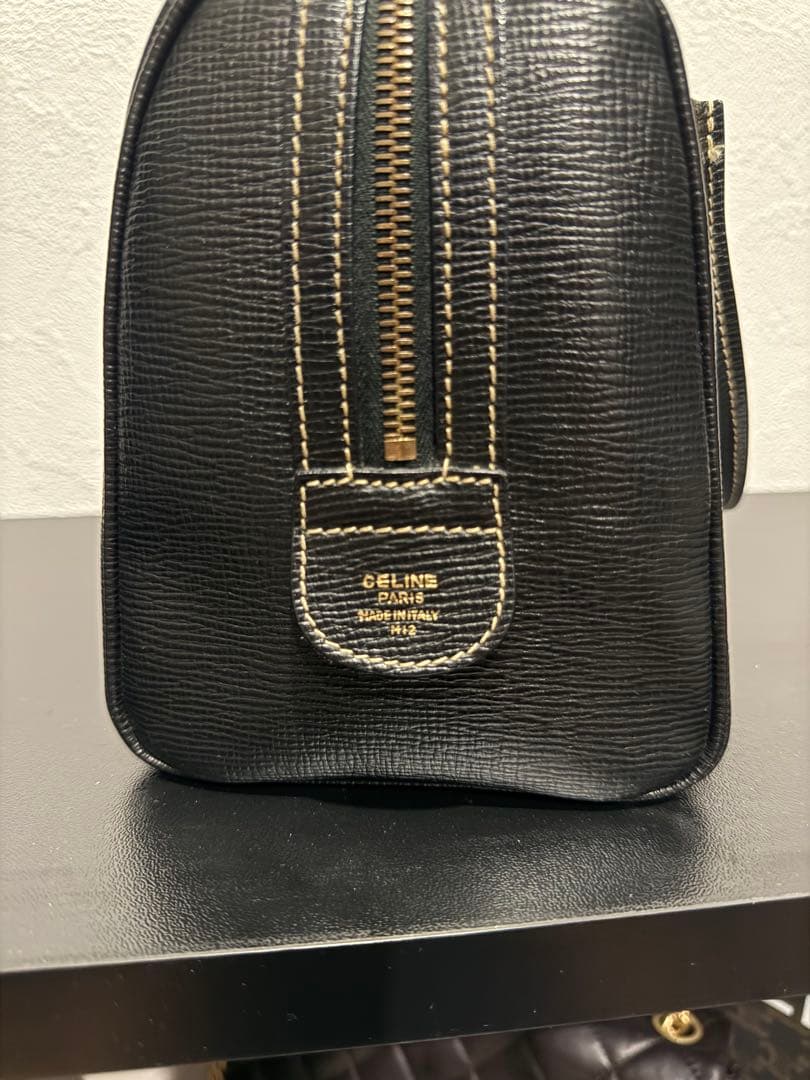 セリーヌ　黒 レザー ハンドバック