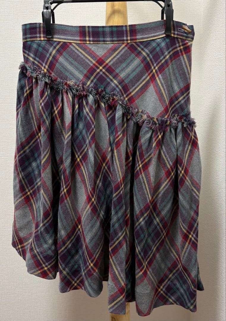 ヴィヴィアンウエストウッド ウールチェックスカート レア