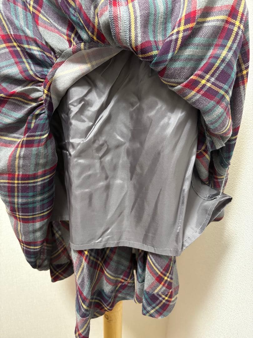 ヴィヴィアンウエストウッド ウールチェックスカート レア