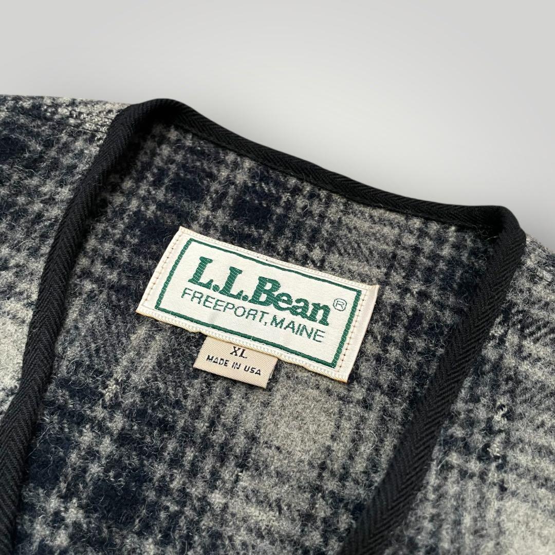 激レアサイズ！USA製 80s エルエルビーン オンブレ チェックベスト XL