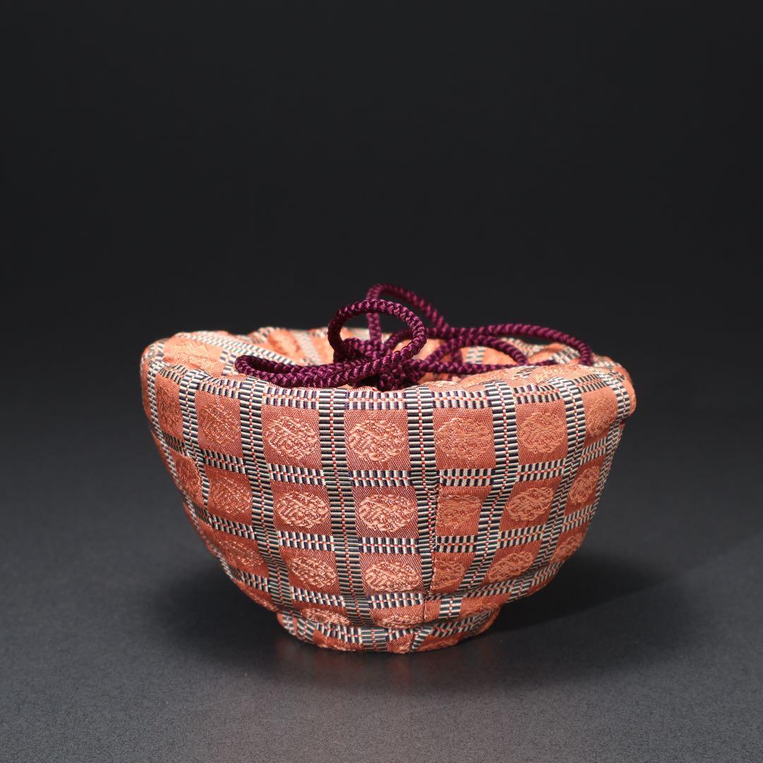 抹茶碗】 天目茶碗 仕覆付き 覆輪 紙箱 R1531お16