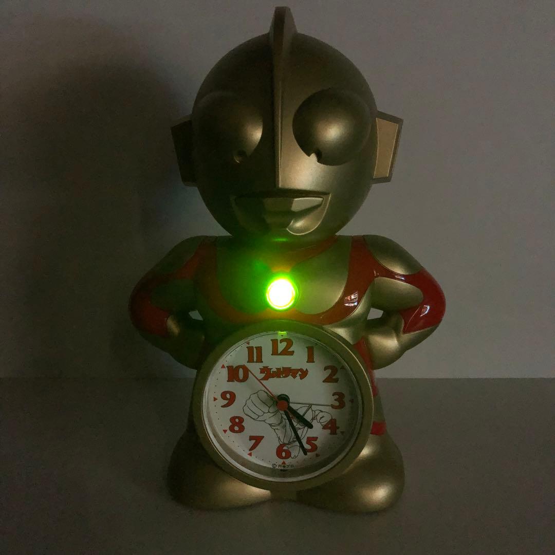 限定】ウルトラマン 目覚まし時計 50周年限定ゴールドver 動作問題なし