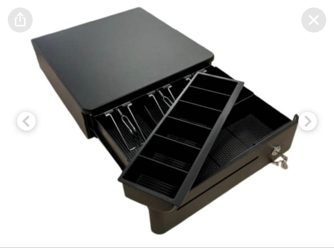 キャッシュドロア(黒） 和信テック WS-330 コンパクトAirレジなどに