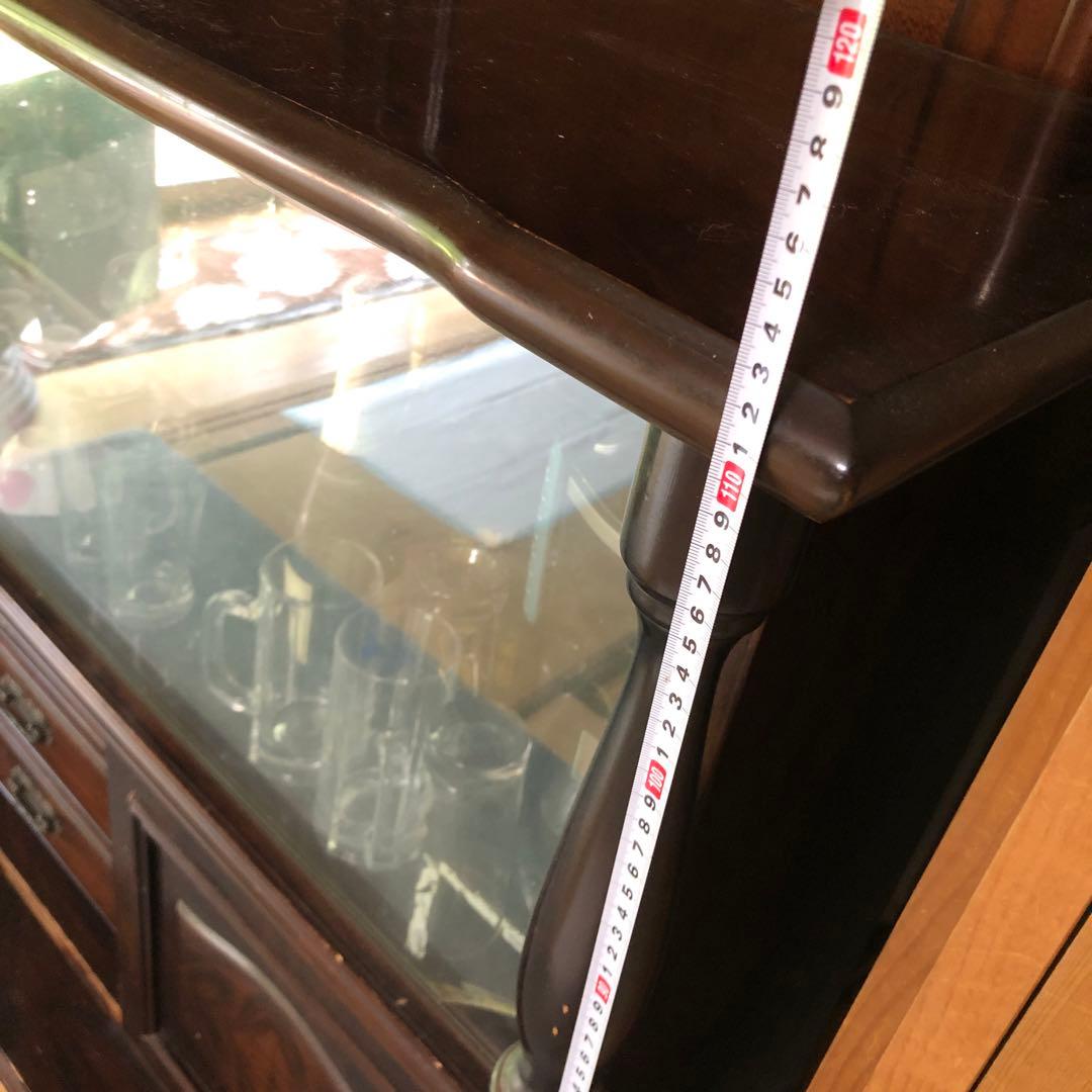 昭和レトロ 食器棚 収納棚 アンティーク 木製 茶棚 茶箪笥 コレクション