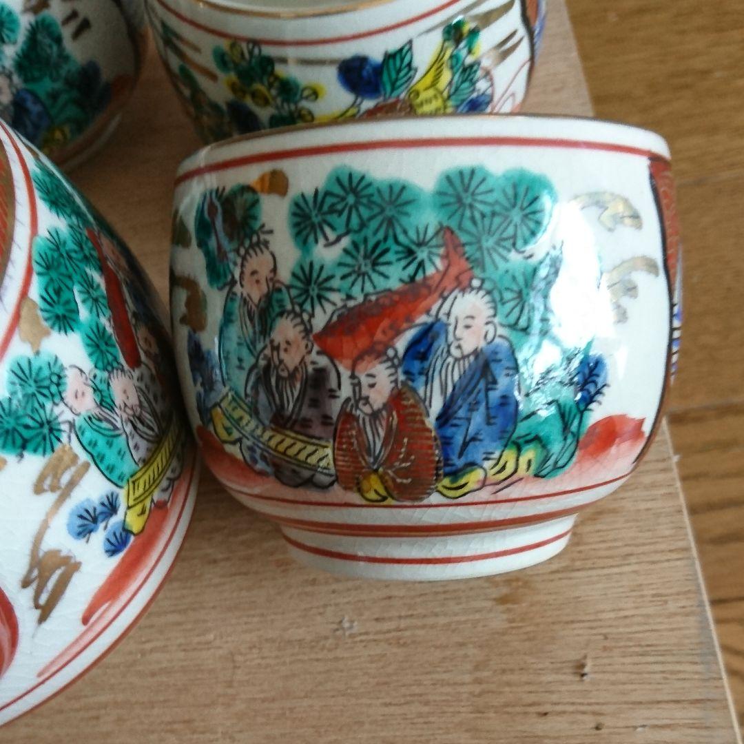 昔の九谷焼！九谷庄三！急須！湯飲み5客セット！ - メルカリ