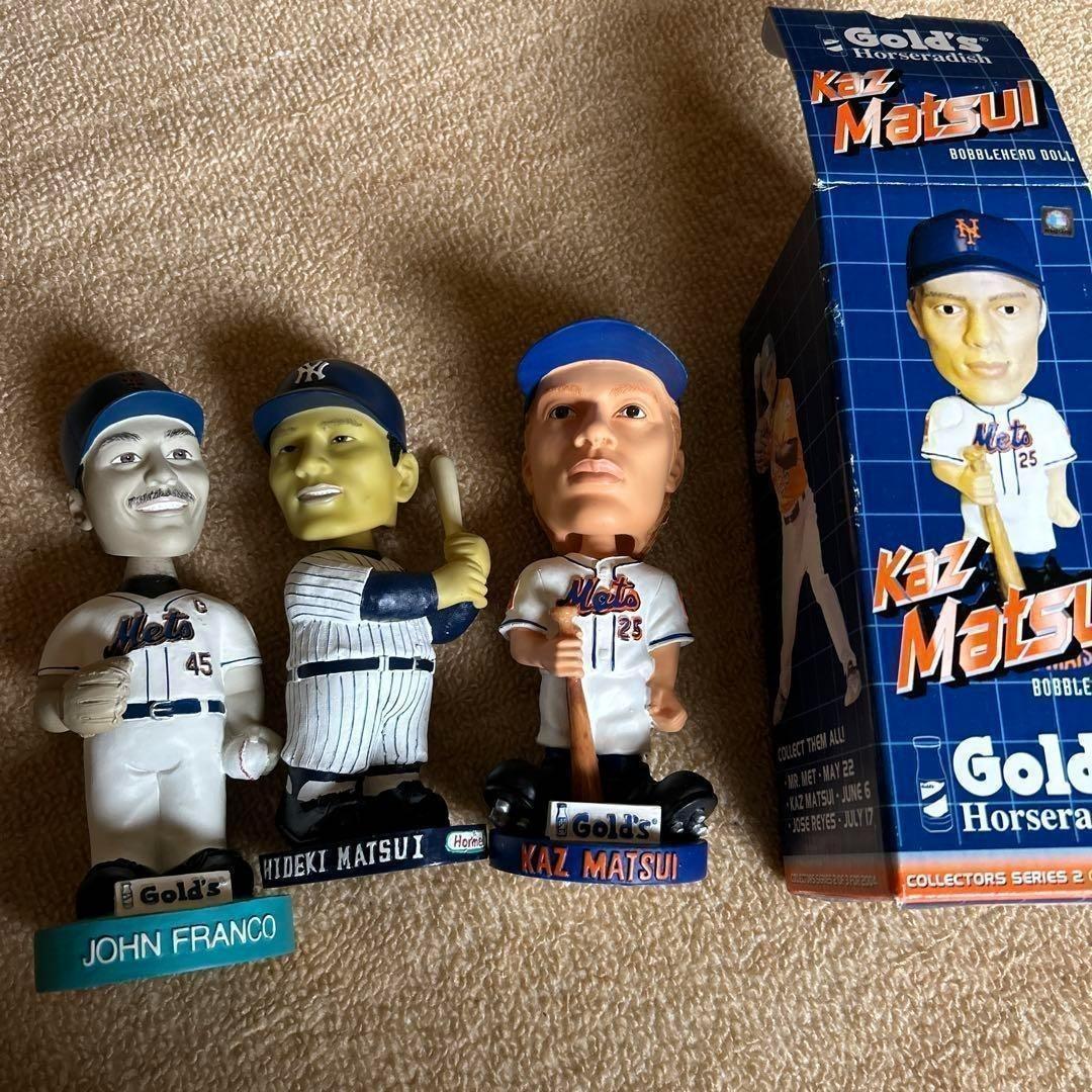 超貴重 球場配布ボブルヘッド人形 ダブル松井！フランコ投手