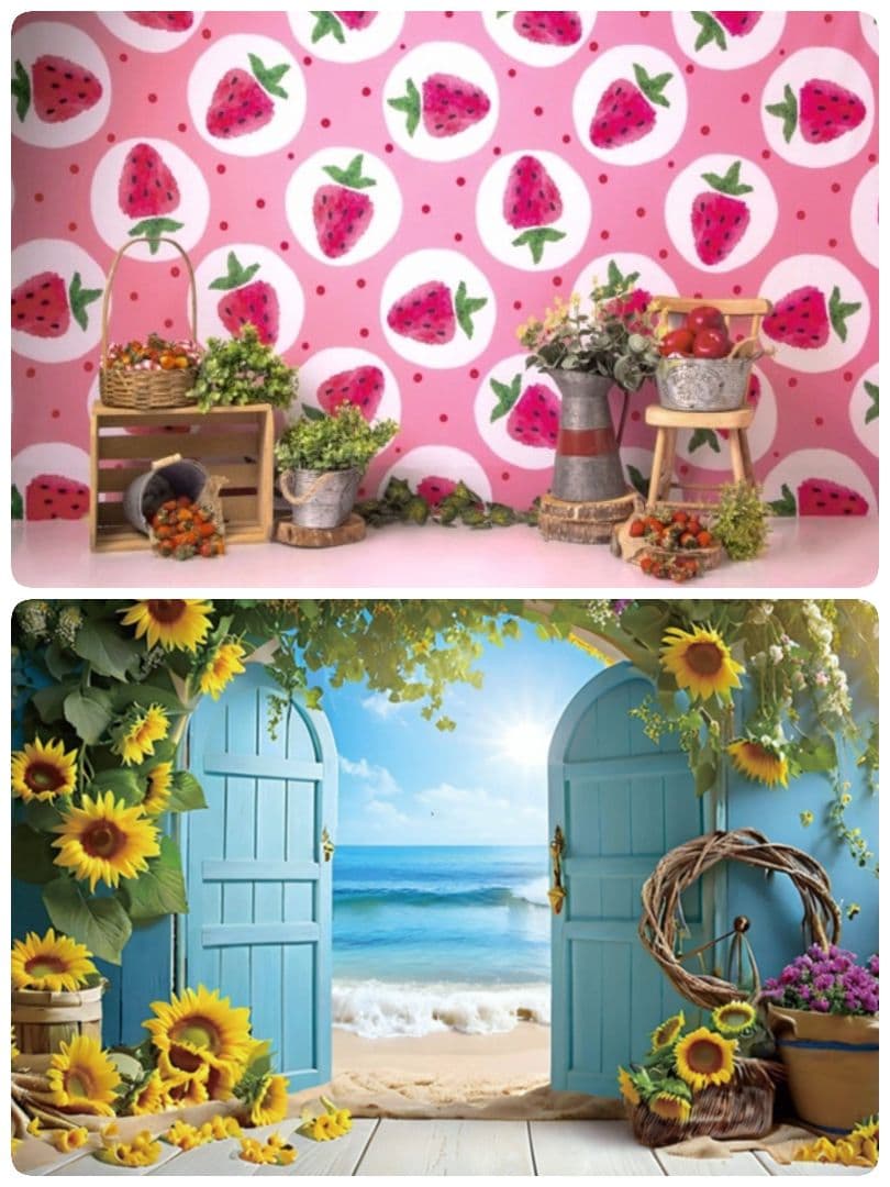 背景布×2枚 ペット撮影用フォトブース トリミングチョーカー販売中 苺