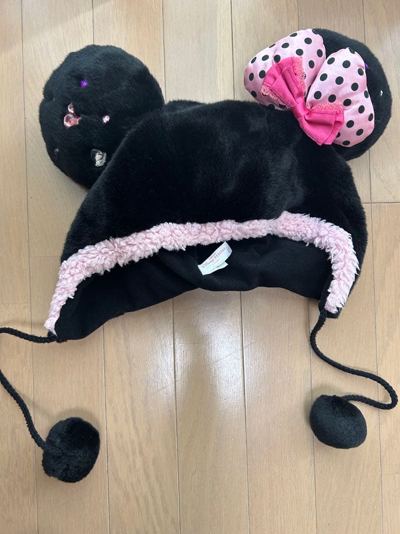 ディズニー ファンキャップ ミニー 黒 ピンク