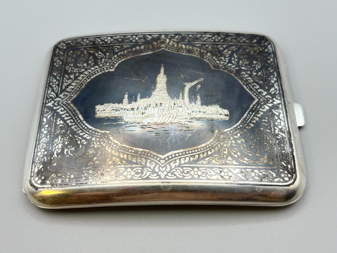 銀製　STERLING　刻印　シガレットケース　マネークリップ　カフス　117g