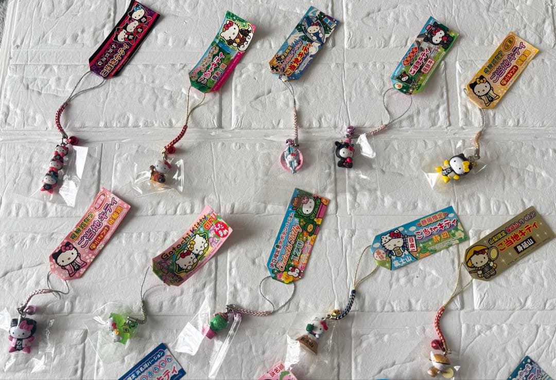 ハローキティ ご当地キティストラップ18個セット（バラ売り不可）中部地方限定